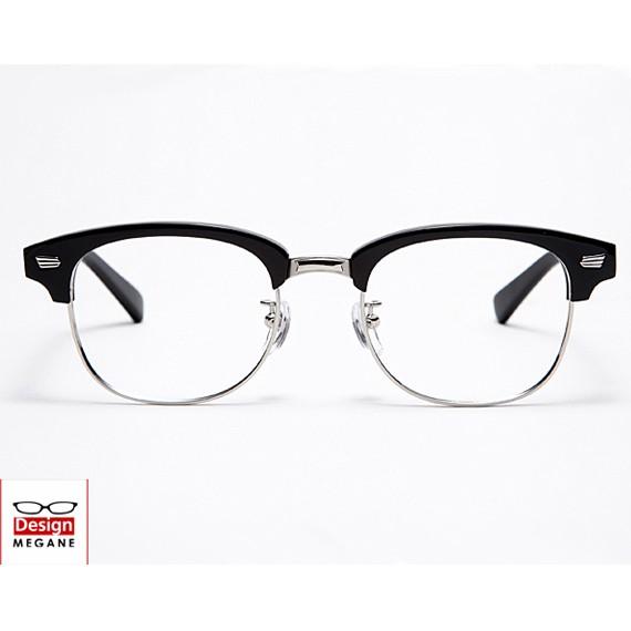 メガネ 度付 K-Collection Handmade セル×メタル Black＆Silver 眼...