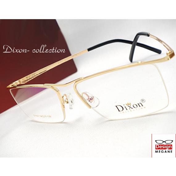 メガネ 度付 Dixon Collection ハーフリム Gold スクエア メタル 眼鏡一式 送...