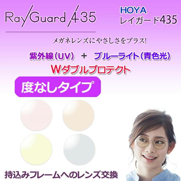 レイガード435　【HOYA Ray Guard】　度なし　アウトドア＆ＰＣ用レンズ　ブルーライトカ...