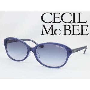 CECIL McBEE セシルマクビー サングラス CMS-1048-3 ネイビー ブルー レディース セルフレーム 大きいレンズ 大きめ｜meganezamurai