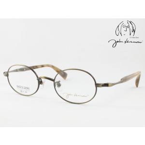 John Lennon ジョンレノン JL-1119-3 日本製メガネフレーム 度付き対応 近視 遠視 老眼鏡 遠近両用 オーバル ラウンド 丸メガネ 軽い｜meganezamurai