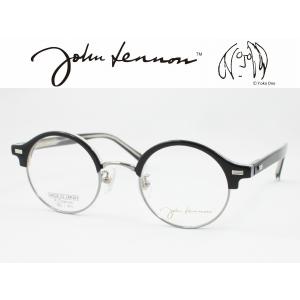 John Lennon ジョンレノン 日本製メガネフレーム JL-6014-1 丸メガネ ラウンド ボストン ブロー サーモント 度付き対応 近視 遠視 老眼 遠近両用｜meganezamurai