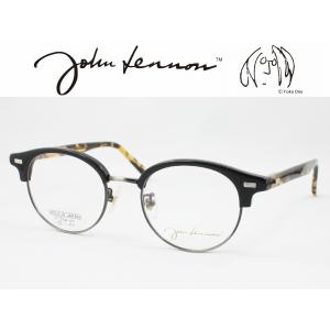 John Lennon ジョンレノン 日本製メガネフレーム JL-6015-2 丸メガネ ラウンド ボストン ブロー サーモント 度付き対応 近視 遠視 老眼 遠近両用｜meganezamurai