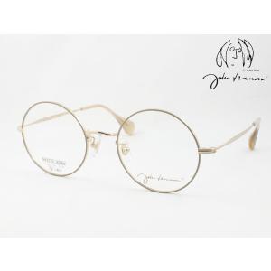 John Lennon ジョンレノン 日本製メガネフレーム JL-G103-2 大きい丸メガネ ビッグサイズ ラウンド 度付き対応 近視 遠視 老眼鏡 遠近両用｜meganezamurai