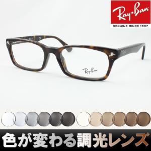 Ray-Ban レイバン RX5017A-2012 調光サングラスセット 度付き 度なし 伊達メガネ グレー ブラウン 近視 遠視 老眼鏡 遠近両用｜meganezamurai