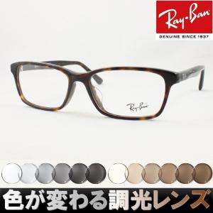 Ray-Ban レイバン RX5318D-2012 調光サングラスセット 度付き 度なし 伊達メガネ グレー ブラウン 近視 遠視 老眼鏡 遠近両用 フォトクロミック photochromic｜meganezamurai