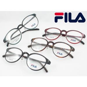 FILA フィラ 軽量メガネ 薄型非球面レンズセット SF1002KK 度付き対応 近視 遠視 老眼鏡 遠近両用 メンズ レディース クラシカル ボストン 抗菌仕様｜meganezamurai