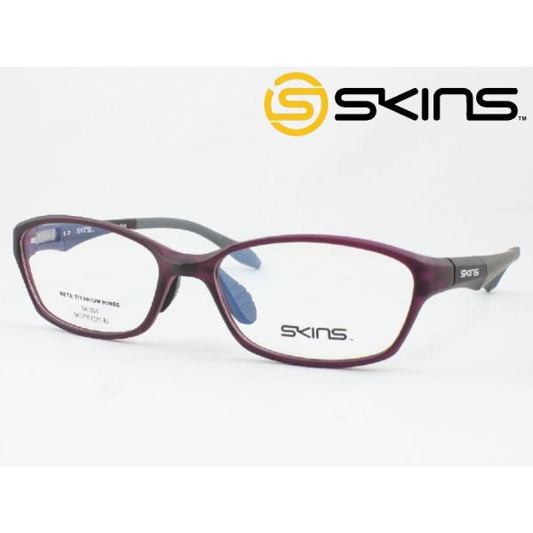 SKINS スキンズ メガネ 薄型非球面レンズセット SK-301-4 度付き対応 近視 遠視 老眼...