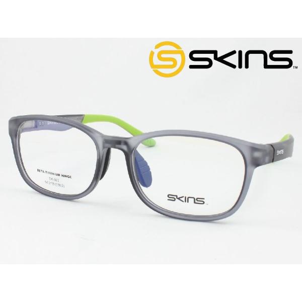 SKINS スキンズ メガネ 薄型非球面レンズセット SK-303-2 度付き対応 近視 遠視 老眼...