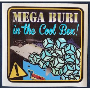 トミーズ (Tommys) 　ステッカー　MEGABURI in the cool box　 10cm×10cm｜megaproductjp