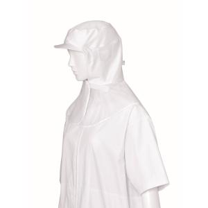 XEBEC25400 ジーベック フード フード（ツバ・肩ケープ付） フリー 白衣 エプロン 前掛け 食品工場 帽子｜megawork
