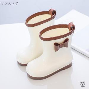 セール|長靴 キッズ 雨靴 サイドリボン レイ...の詳細画像1