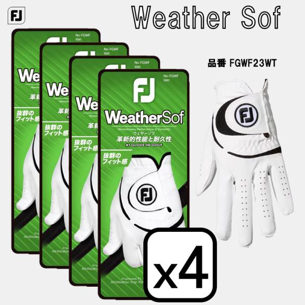4枚セット フットジョイ ウェザーソフ Footjoy Weather Sof Golf Glove...