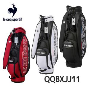 ルコックスポルティフ キャディバッグle coq sportif caddy bag 6分割 9.0型(47インチ対応) QQBXJJ11 ブラック/ホワイト/レッド 正規品｜megurie2
