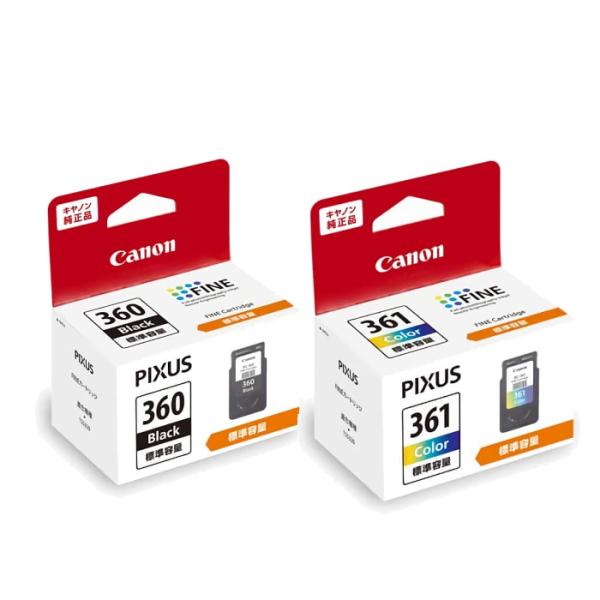純正品セット CANON キヤノン FINEカートリッジ BC-360361 セットBC-360(ブ...