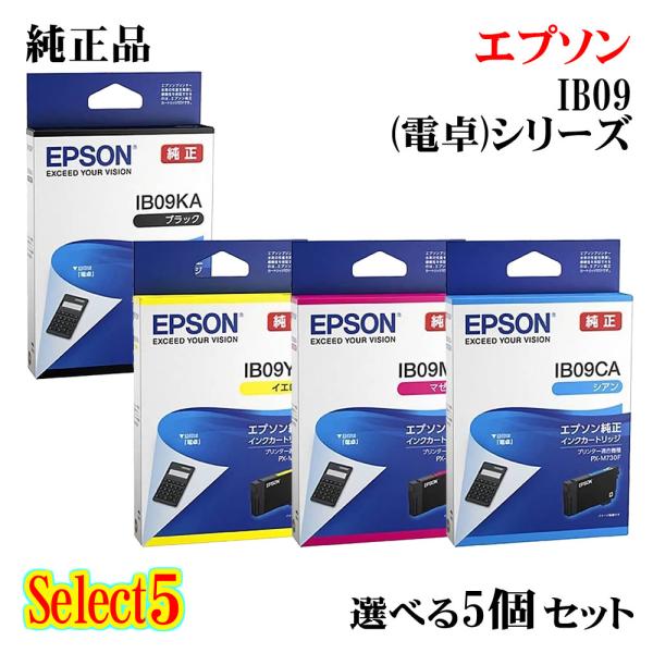 純正品 5個セット EPSONエプソン セレクト5インクカートリッジ IB09A (電卓) 5個セッ...
