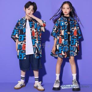 演出服 夏 半袖 字母柄 HIPHOP ストリ...の詳細画像2