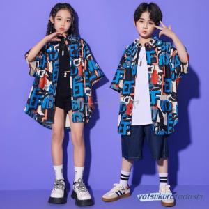 演出服 夏 半袖 字母柄 HIPHOP ストリ...の詳細画像3