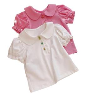 キッズ　ポロシャツ　poloシャツ　子供Tシャツ　女の子春夏　半袖　 シャツ　ス　インナー　カジュアル　吸汗　速乾　シンプル｜meguru-st