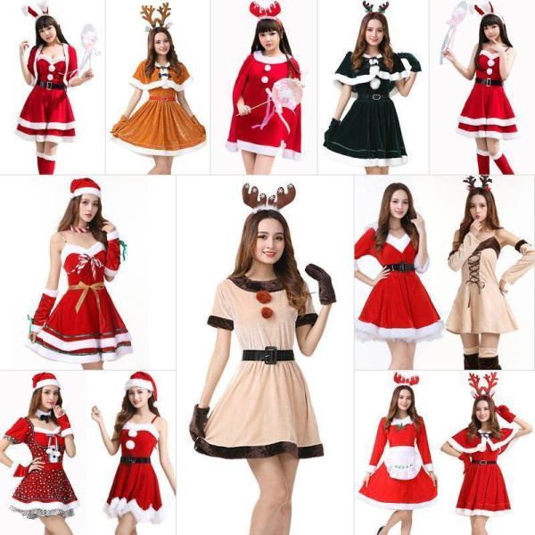 ポイント消化 クリスマス衣装 レディース サンタクロース 仮装 サンタ コスプレドレス ワンピース ...