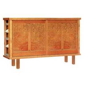 下駄箱 カウンター けやき玉杢165ED 寸法　W1650xH850xD420mm