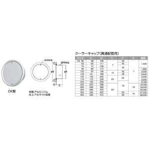 クーラーキャップ 貫通配管用 CK 125 サイズ A121xB169xC15xD45xE7