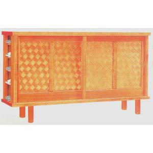 下駄箱 カウンター けやき手編みアジロ210DX 寸法　W2100xH850xD420mm