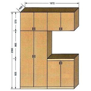 MN-1600　Bセット(ND＊現場組立品)W1600XH2360XD410(鏡なし) / 玄関収納　下駄箱 シューズボックス シューズラック