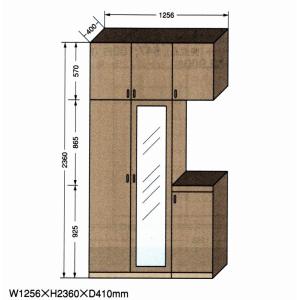 EM-1256　Gセット(ND＊現場組立品)W1672XH2360XD410 / 玄関収納　下駄箱 シューズボックス シューズラック