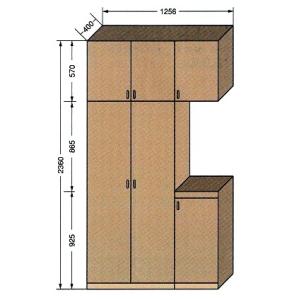 EM-1256　Hセット(ND＊現場組立品)W1672XH2360XD410(鏡なし) / 玄関収納　下駄箱 シューズボックス シューズラック