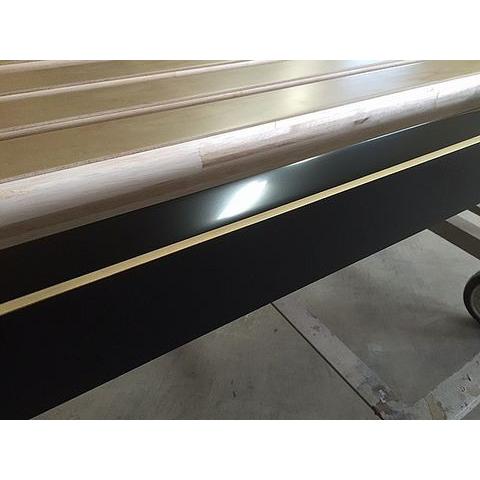 框 黒色 呂色 面皮床框　四角　3640x90x90