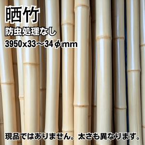 竹材 竹 晒竹 さらし竹 サラシ竹 3950x65~70φmm 防虫処理なし 1
