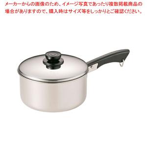 【まとめ買い10個セット品】18-0深型ソースパン 18cm【ih用ソースパン IH対応 業務用ソースパン スープ鍋 お味噌汁鍋 プロ愛用 片手鍋 IH 100V対応 業務用】｜meicho2