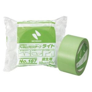 【まとめ買い10個セット品】 ニチバン フィルムクロステープライト 187-50 緑 1巻｜meicho2