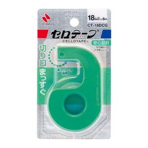 【まとめ買い10個セット品】ニチバン セロテープ［Ｒ］　小巻カッターつき　まっすぐ切れるタイプ CT-18DCG グリーン 1個｜meicho2