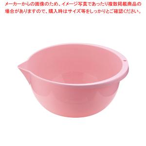 PP片口ボール 目盛付(抗菌) 大 (ピンク)【調理器具 ボール ボウル BOWL 料理 キッチン 台所 プラスチック 業務用】｜meicho