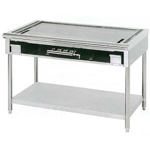 お好み焼きテーブル 電気 6mm鉄板 6人掛 スチール脚和卓 1550