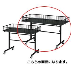 折りたたみワゴン ブラック W120cm  61-112-2-2 【店舗什器 ワゴン什器 平台・ワゴン 折りたたみワゴン ブラックワゴン什器】｜meicho