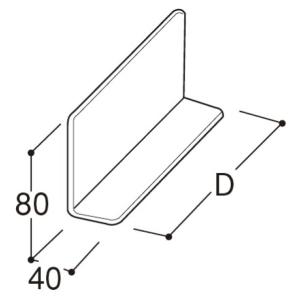 PS-L仕切板 4cm D22cm 61-531-42-1｜meicho