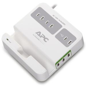APC Essential SurgeArrest、出力3つ、USB充電ポート3つ、100−125V／P3U3-JP｜meidentsu