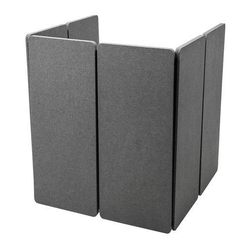 サンワサプライ／パーティションブース(H1200・グレー)SPT-PB001／吸音効果のあるパネルで...