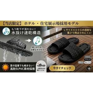 ベランダ サンダル 27CMまで ブラック 水...の詳細画像1