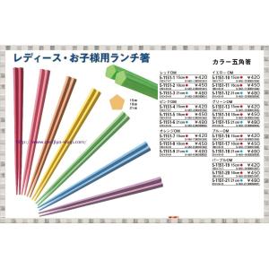 PBT 15ｃｍ五角箸 ピンク　１膳｜meijiya-store