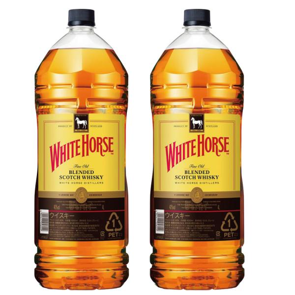 ウイスキー ホワイトホース 4L 4000ml 2本 40度 業務用 ファインオールド 大容量 ケー...