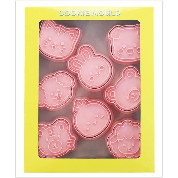 動物 顔 A クッキー型抜き クッキー型 8点セット 製菓用品 キッチン