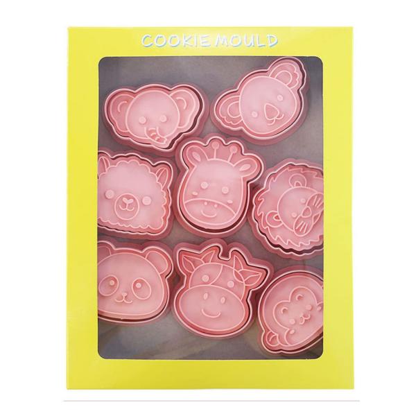 動物 顔 B クッキー型抜き クッキー型 8点セット 製菓用品 キッチン