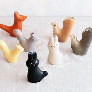 希少】鹿児島睦 初期作品 うさぎ 花瓶