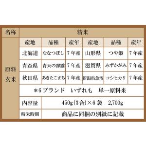 お米 ギフト 内祝い 日本の銘米 (6ブランド...の詳細画像1
