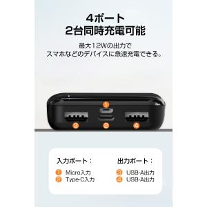 モバイルバッテリー 6800mAh パワーバン...の詳細画像3