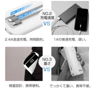 モバイルバッテリー10000mAh USB/T...の詳細画像4